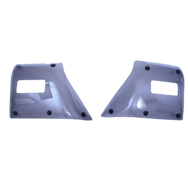 Jeep Wrangler TJ Fender Guards - Front - Rugged Ridge - Molded - Smoked Acrylic - `97-`06